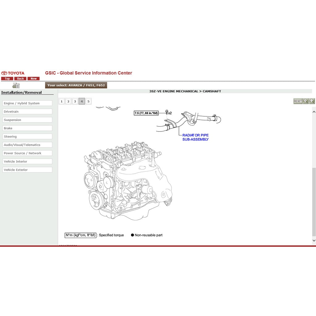 TOYOTA AVANZA F650/F651/F654 2011-2018 Full Manual Set – Repair & Maintenance Manual
