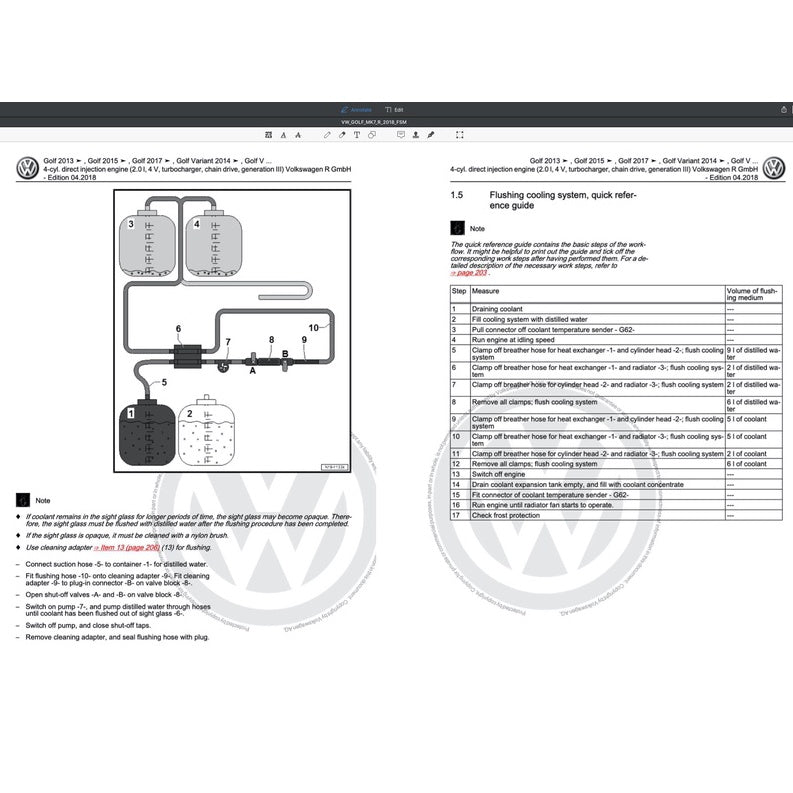 VW GOLF "R" MK7.5 2018 Full Manual Set – Repair & Maintenance Manual