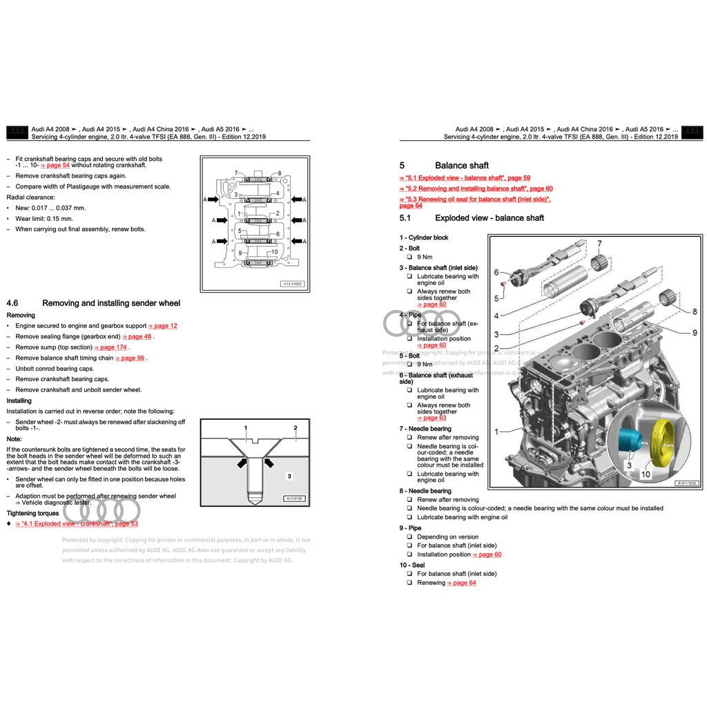 AUDI A4 B9 2016-2024 Full Manual Set – Repair & Maintenance Manual