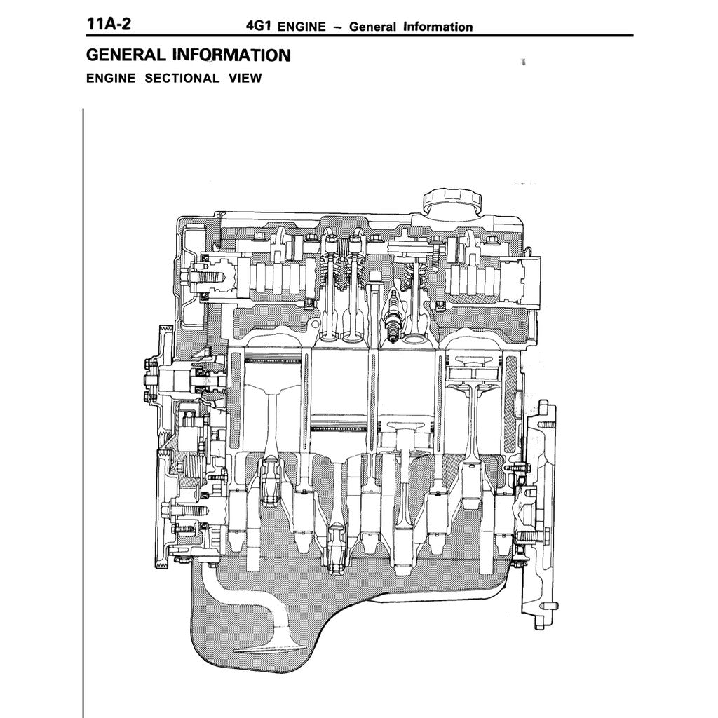 MITSUBISHI ENGINE ALL SERIES 3G/4G/4D/4A/4M/6A/6G/F8/F9 1985-2005 Full Manual Set – REPAIR & Repair & Maintenance Manual