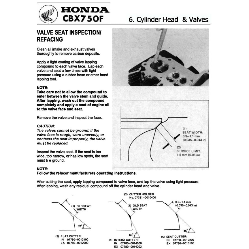 HONDA CBX 750F 1983-1988 Full Manual Set – Repair & Maintenance Manual and Spare Parts Catalog and User Handbook