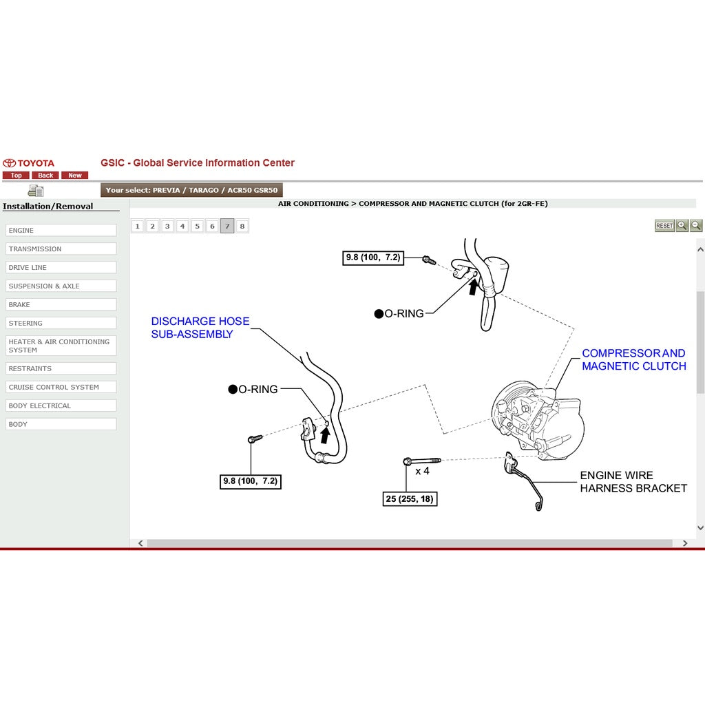 TOYOTA ESTIMA/PREVIA ACR50 /GSR50 2006-2019 Full Manual Set – Repair & Maintenance Manual