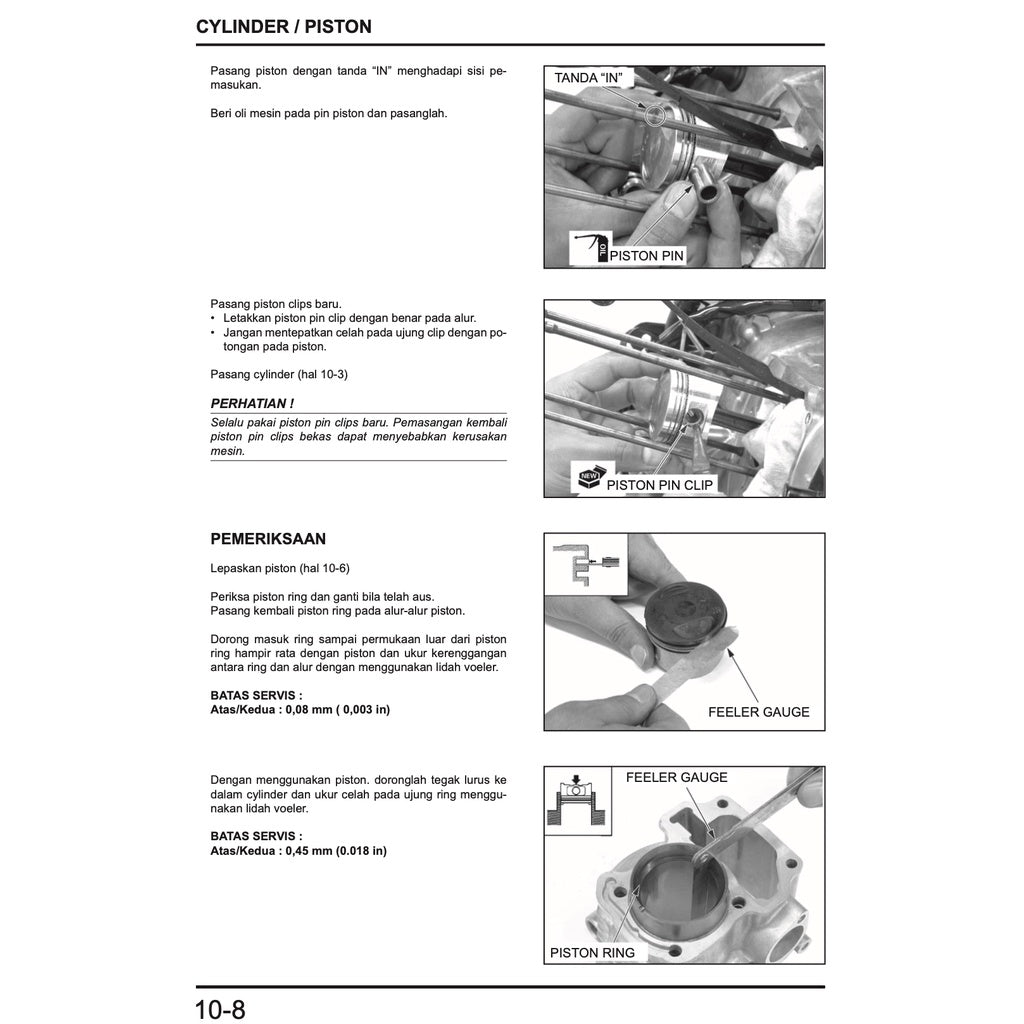 HONDA VARIO 150 BEAT 110 Workshop Repair Manual / BUKU PEDOMAN REPARASI
