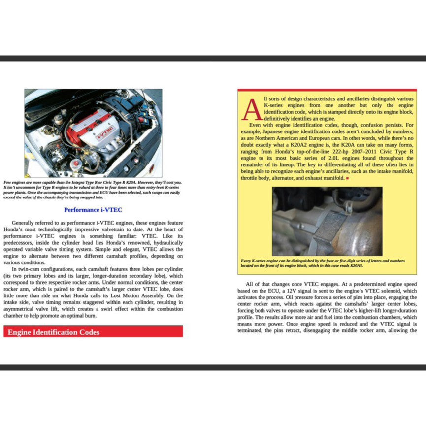 HONDA K-SERIES ENGINE SWAPS: Upgrade to More Horsepower & Advanced Technology 2014 Full Manual Set – - SA276