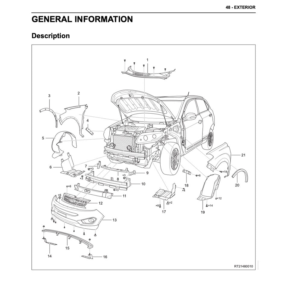 CHERY TIGGO 5 T21 2014-2021 Full Manual Set – Repair & Maintenance Manual