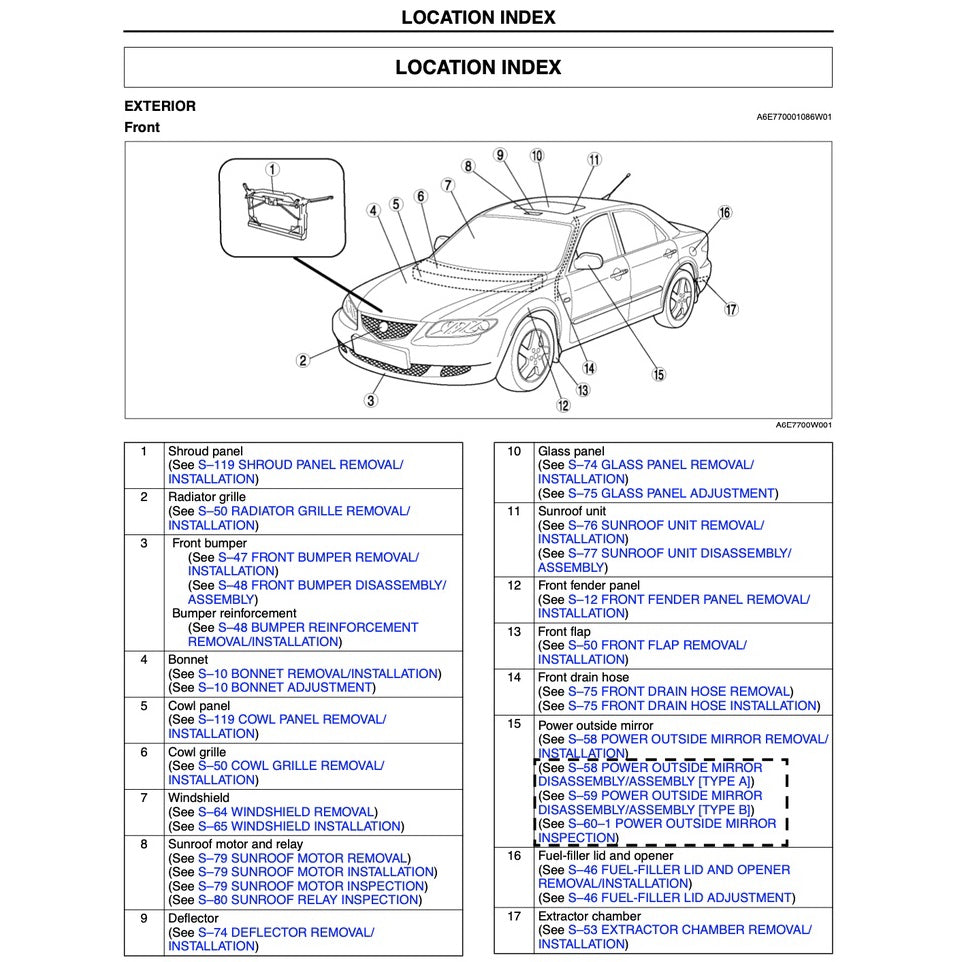 MAZDA 6 GG 2002-2007 Full Manual Set – Repair & Maintenance Manual