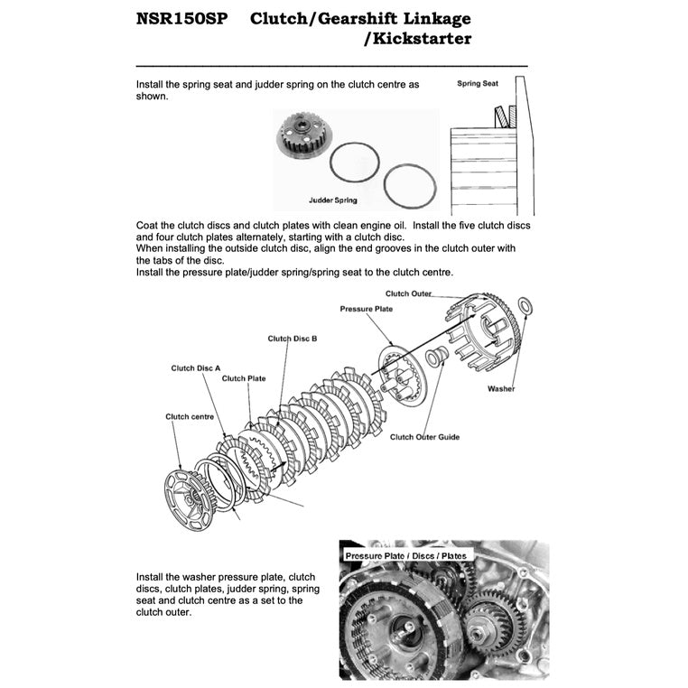 HONDA NSR 150SP 1997-2010 Full Manual Set – Repair & Maintenance Manual and Spare Parts Catalog and User Handbook - REPSOL REPLICA