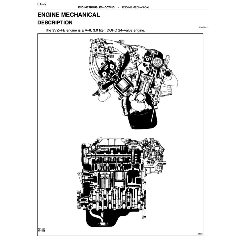 TOYOTA CAMRY ACV20 1997-2001 Full Manual Set – Repair & Maintenance Manual