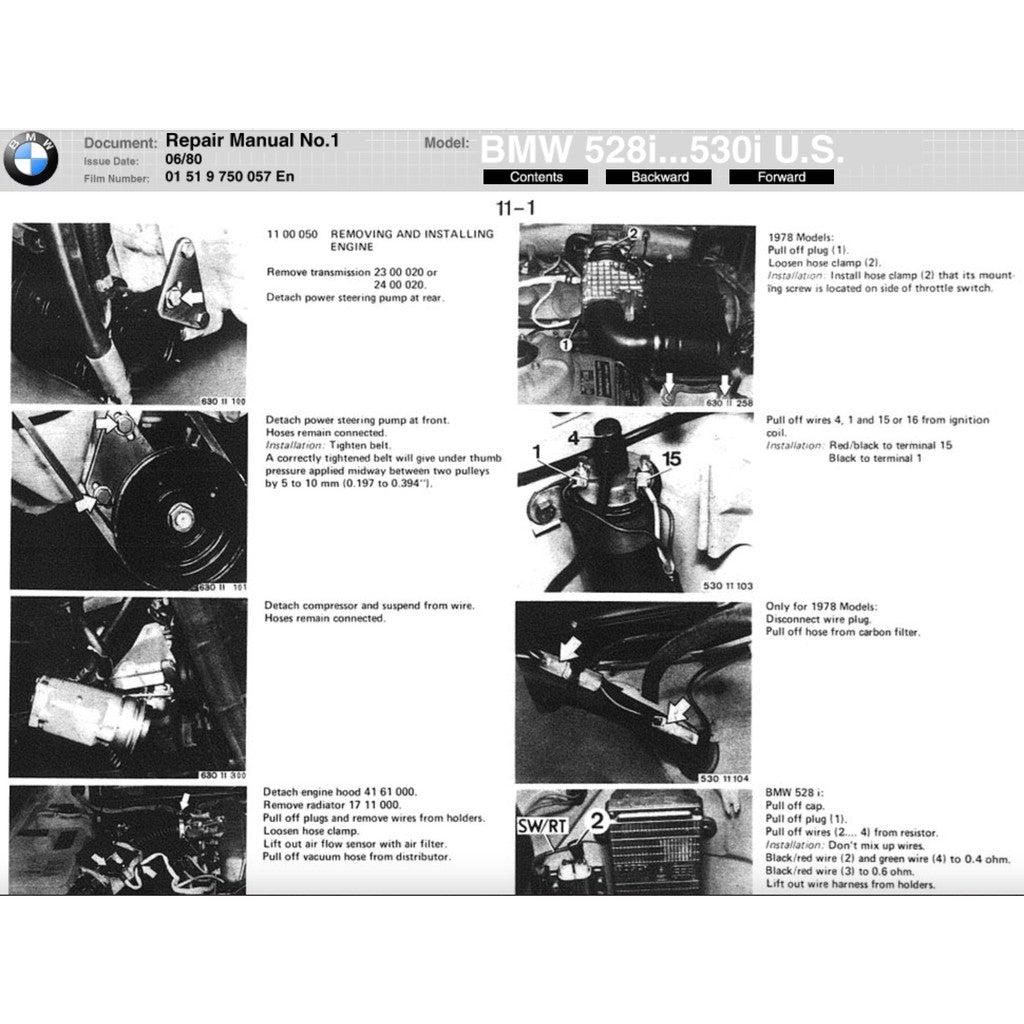 BMW 5 SERIES E28 1982-1988 Full Manual Set – Repair & Maintenance Manual