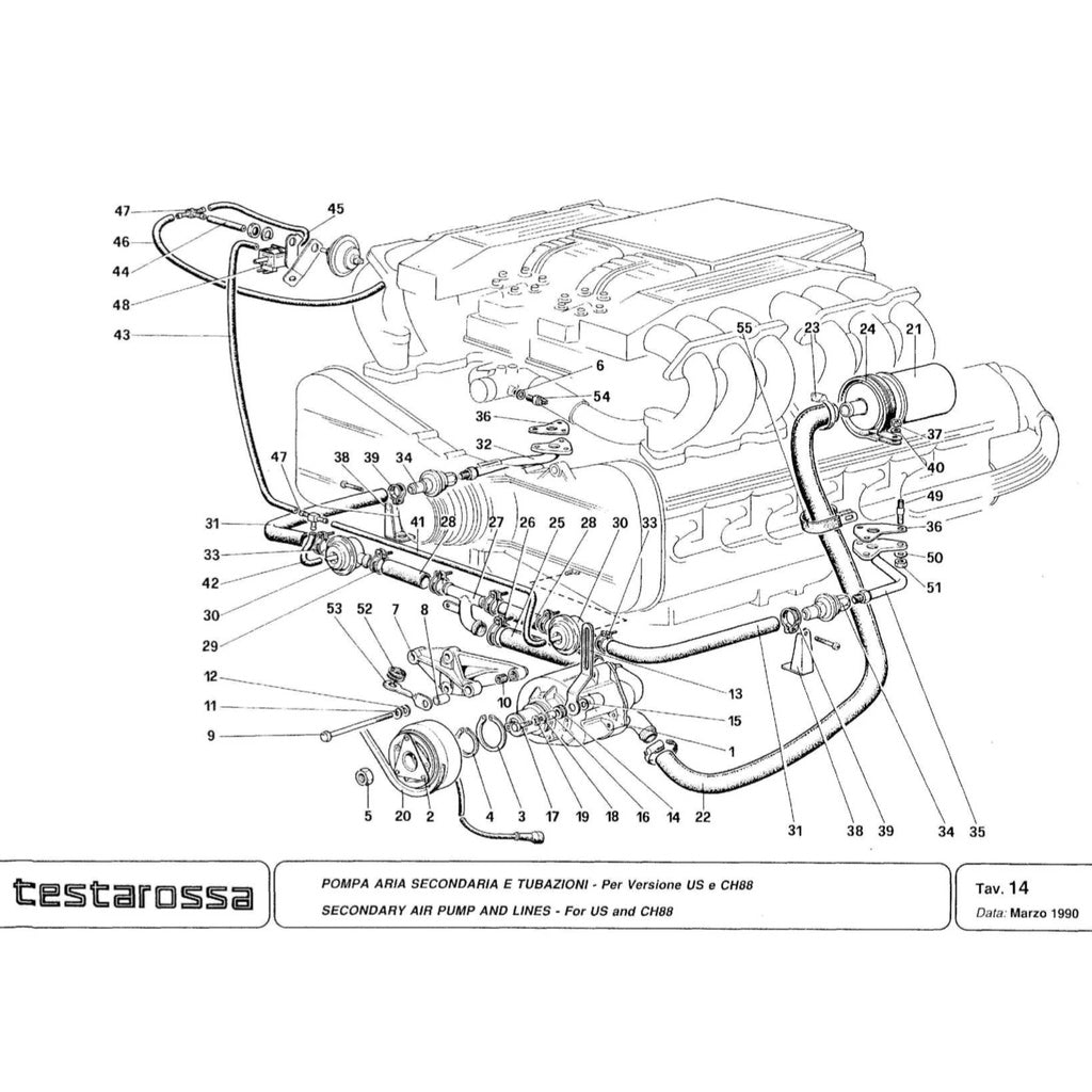FERRARI TESTAROSSA F110 1984-1991 Full Manual Set – Repair & Maintenance Manual and Spare Parts Catalog