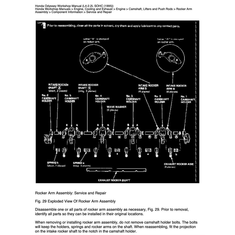 HONDA ODYSSEY RA 1/2/3/4/5 1994-1999 Full Manual Set – Repair & Maintenance Manual
