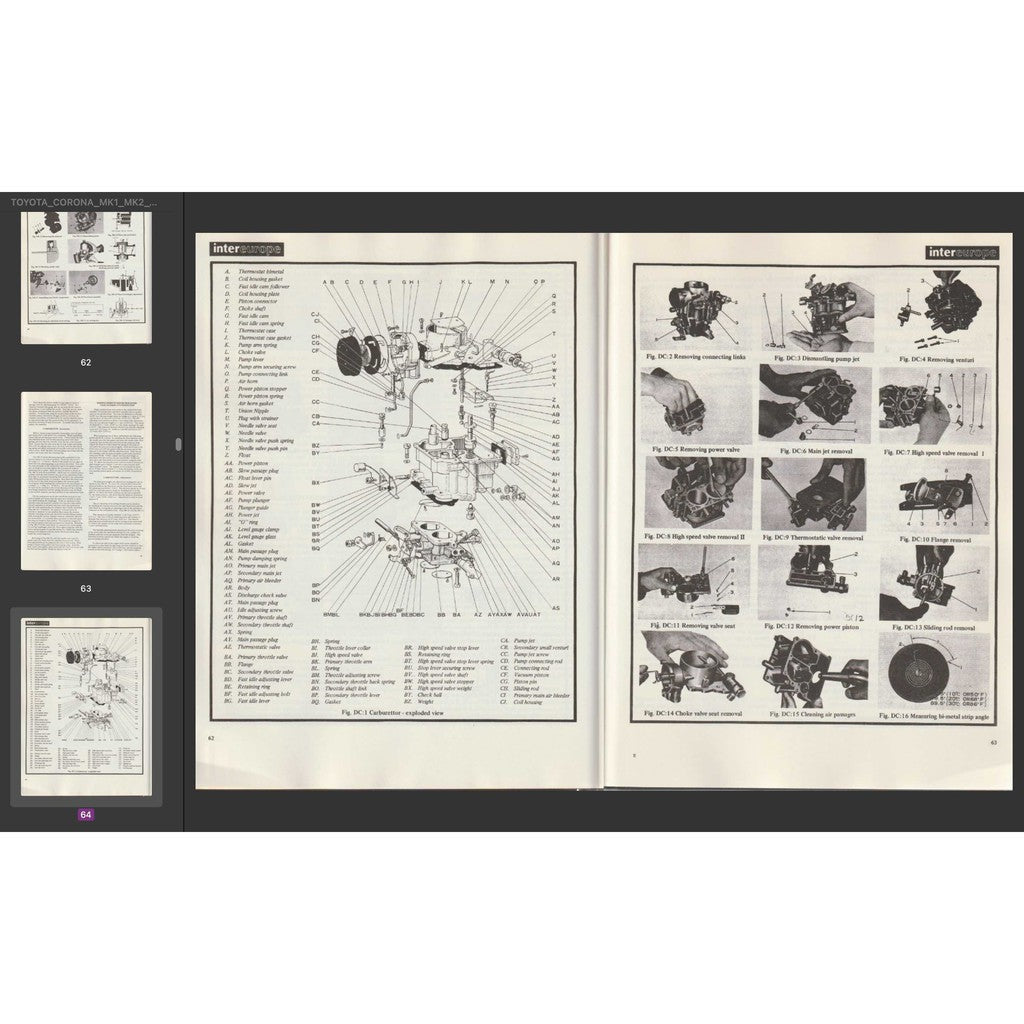 TOYOTA CORONA T40/T50 1962-1972 Full Manual Set – Repair & Maintenance Manual HARDCOVER