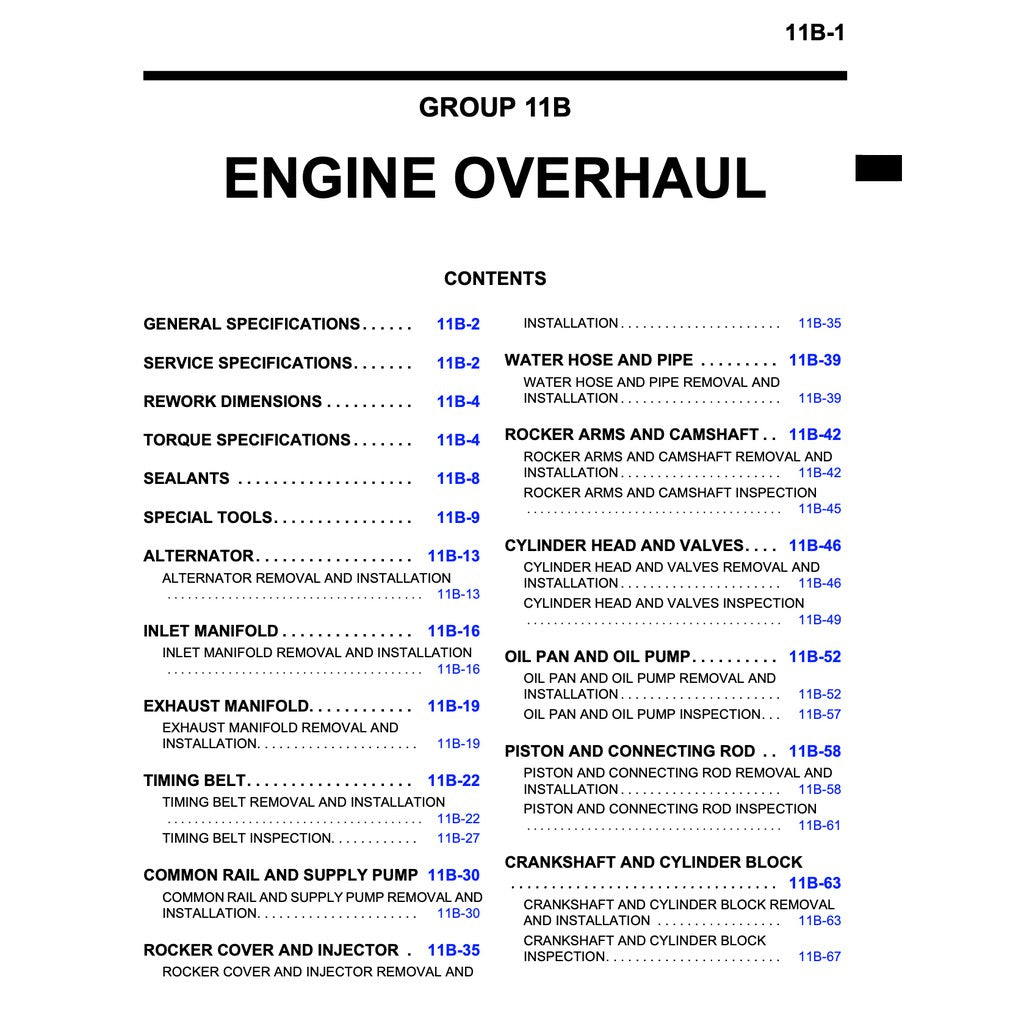 TRITON MITSUBISHI TRITON L200 KA/KB 2006-2015 Full Manual Set – Repair & Maintenance Manual