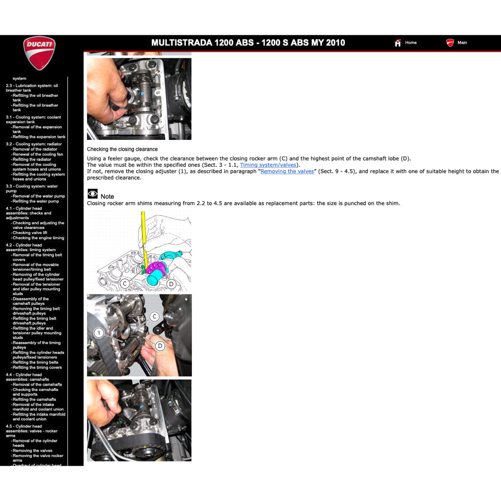 DUCATI MULTISTRADA 1200S 2010-2012 Full Manual Set – Repair & Maintenance Manual and Spare Parts Catalog and User Handbook