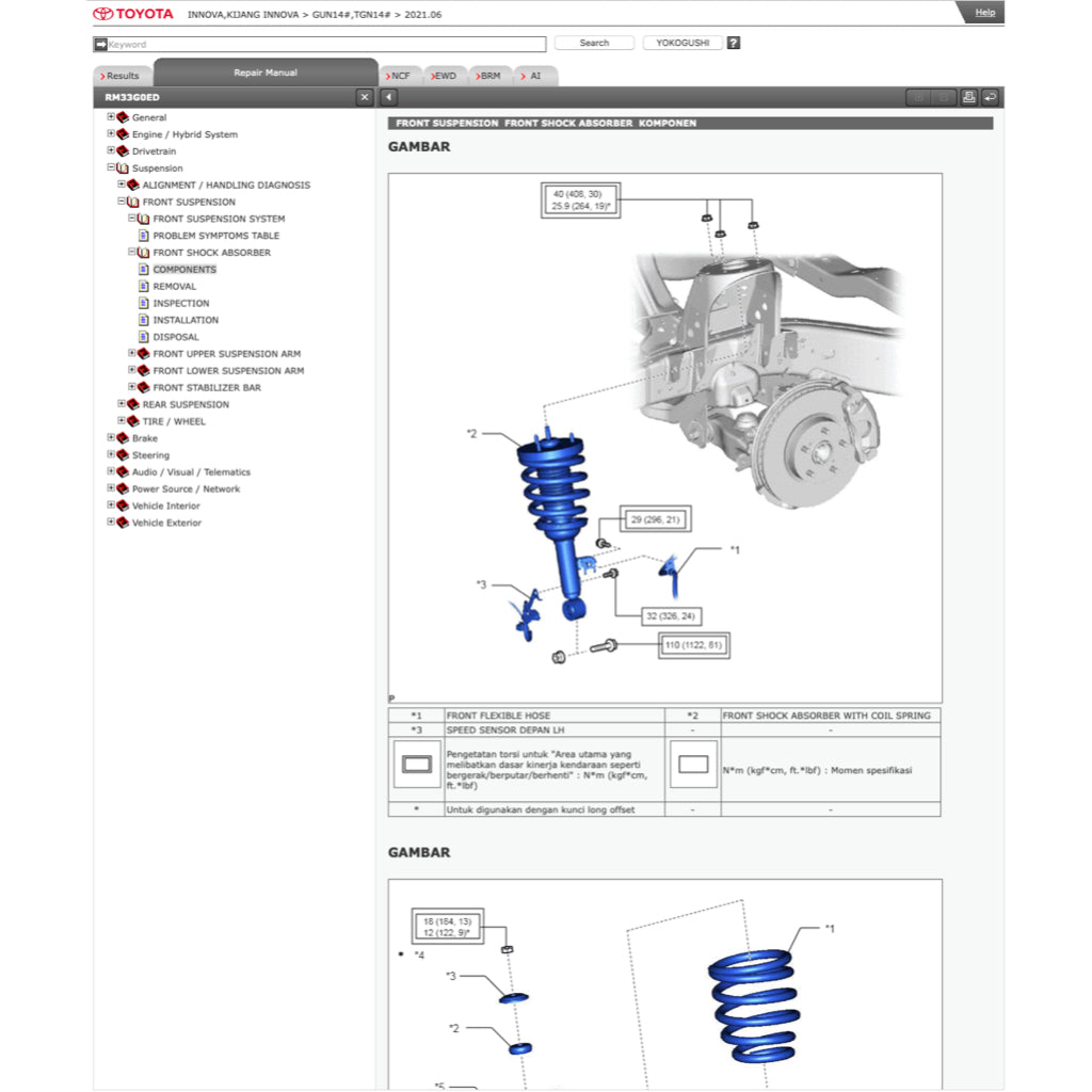 TOYOTA INNOVA KIJANG TGN/GUN140 2015-2023 Full Manual Set – ONLINE Repair & Maintenance Manual