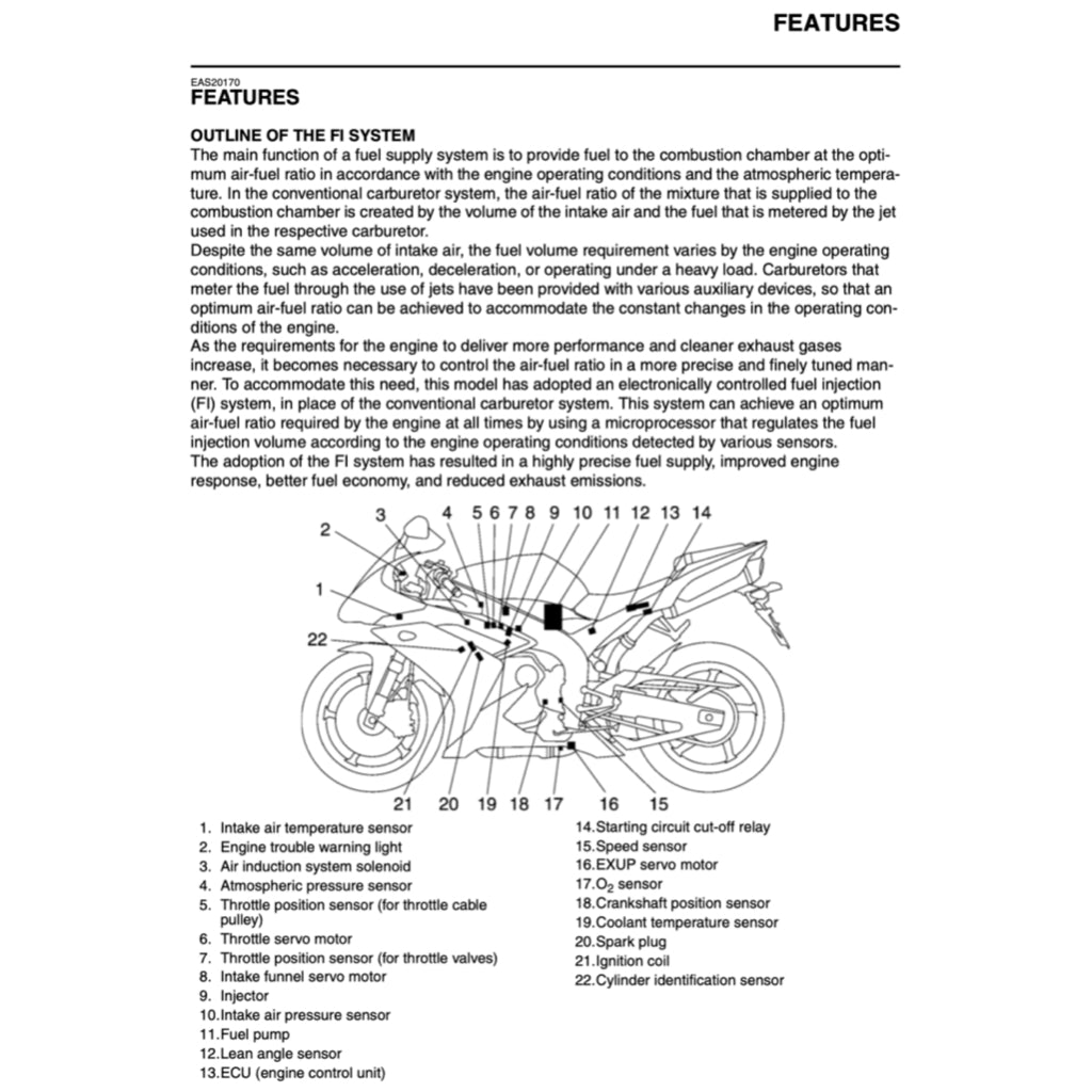 YAMAHA YZF-R1 2007-2008 Full Manual Set – Repair & Maintenance Manual and Spare Parts Catalog and User Handbook