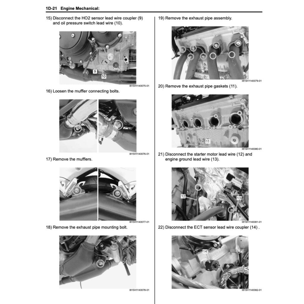 SUZUKI HAYABUSA GSX1300R/RR 1999-2022 Full Manual Set – Repair & Maintenance Manual and Spare Parts Catalog and User Handbook