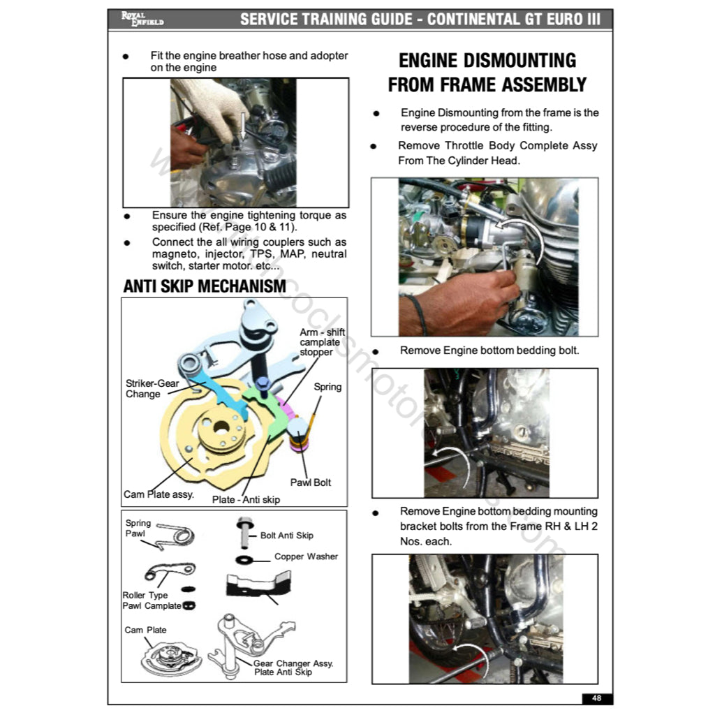 ROYAL ENFIELD CONTINENTAL GT 535 2013-2016 Full Manual Set – Repair & Maintenance Manual and Spare Parts Catalog and User Handbook
