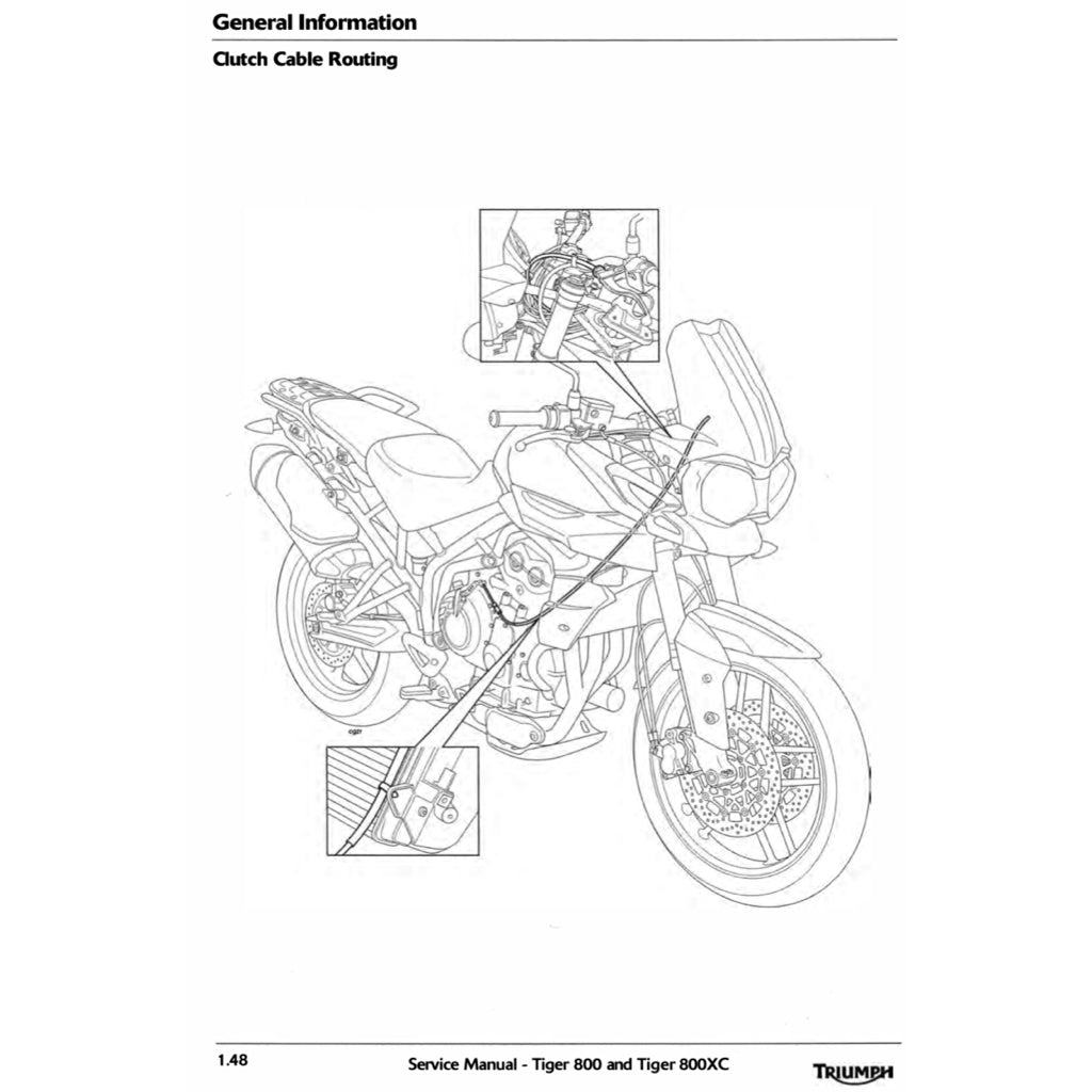 TRIUMPH TIGER 800 XC 2011-2014 Full Manual Set – Repair & Maintenance Manual and User Handbook