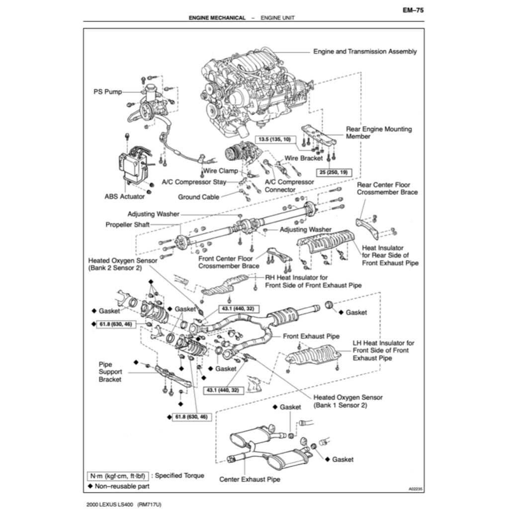 LEXUS LS400 XF10/XF20 1990-2000 Full Manual Set – Repair & Maintenance Manual