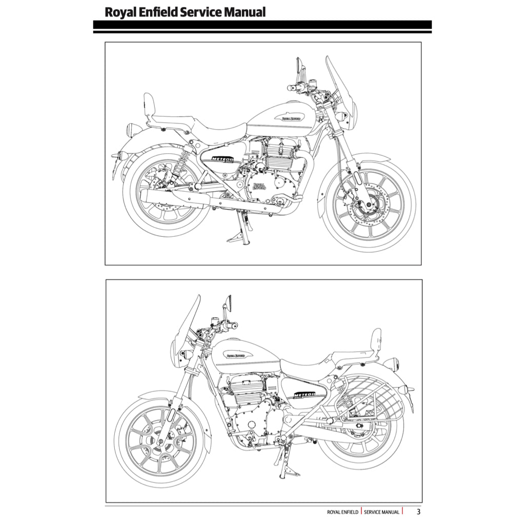 ROYAL ENFIELD METEOR 350 2021+ Full Manual Set – Repair & Maintenance Manual and User Handbook