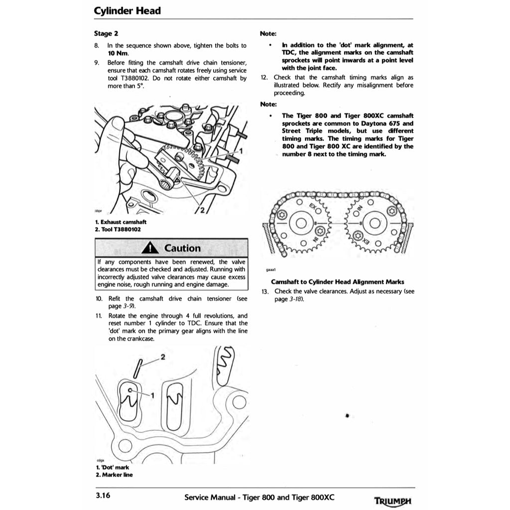 TRIUMPH TIGER 800 XC 2011-2014 Full Manual Set – Repair & Maintenance Manual and User Handbook