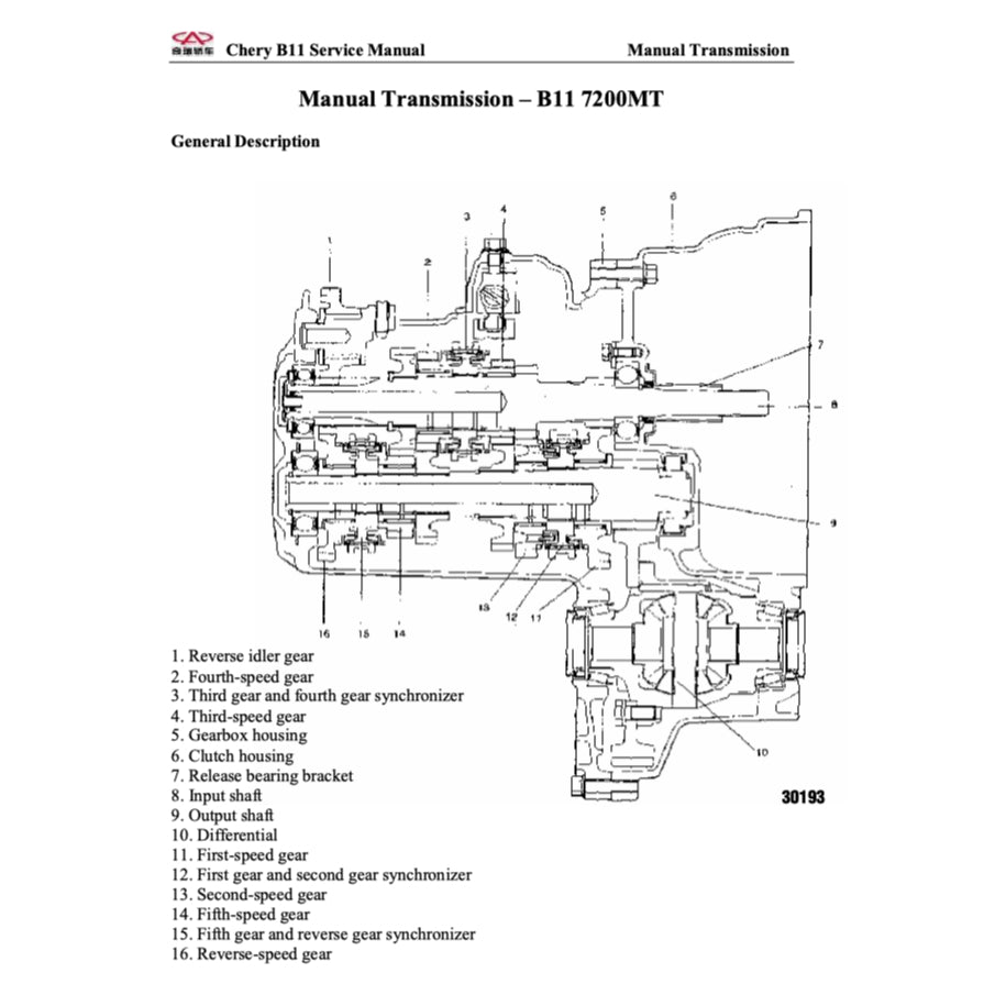 CHERY EASTAR B11 2004-2011 Full Manual Set – Repair & Maintenance Manual