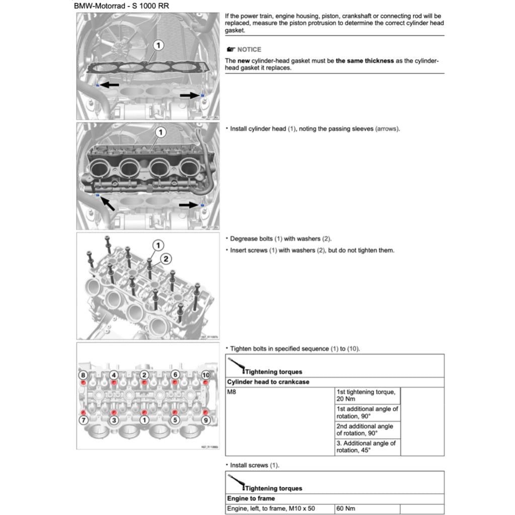 BMW S1000RR K67 2019-2022 Full Manual Set – Repair & Maintenance Manual and User Handbook