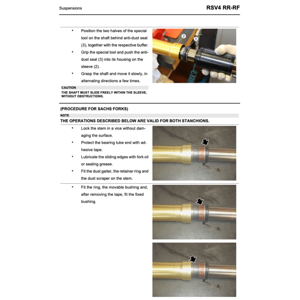 APRILIA RSV4 2009-2022 Full Manual Set – Repair & Maintenance Manual and Spare Parts Catalog and User Handbook