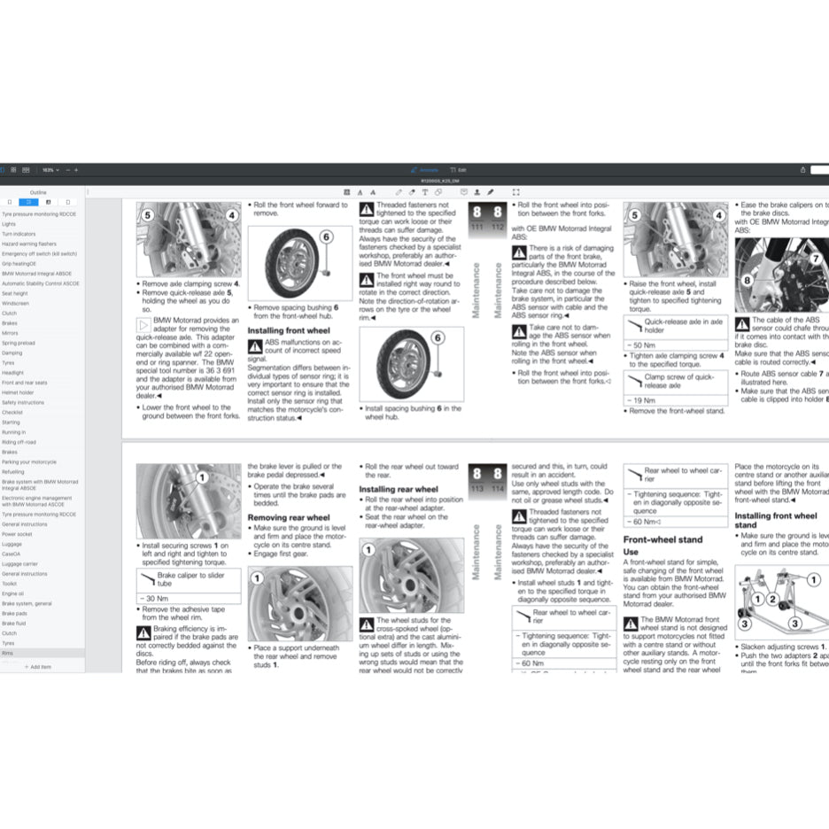 BMW R1200 GS / R1200GS K25 2005-2013 Full Manual Set – Repair & Maintenance Manual and Spare Parts Catalog and User Handbook