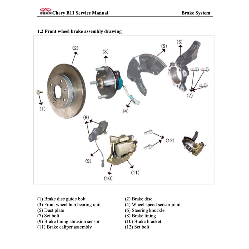 CHERY EASTAR B11 2004-2011 Full Manual Set – Repair & Maintenance Manual