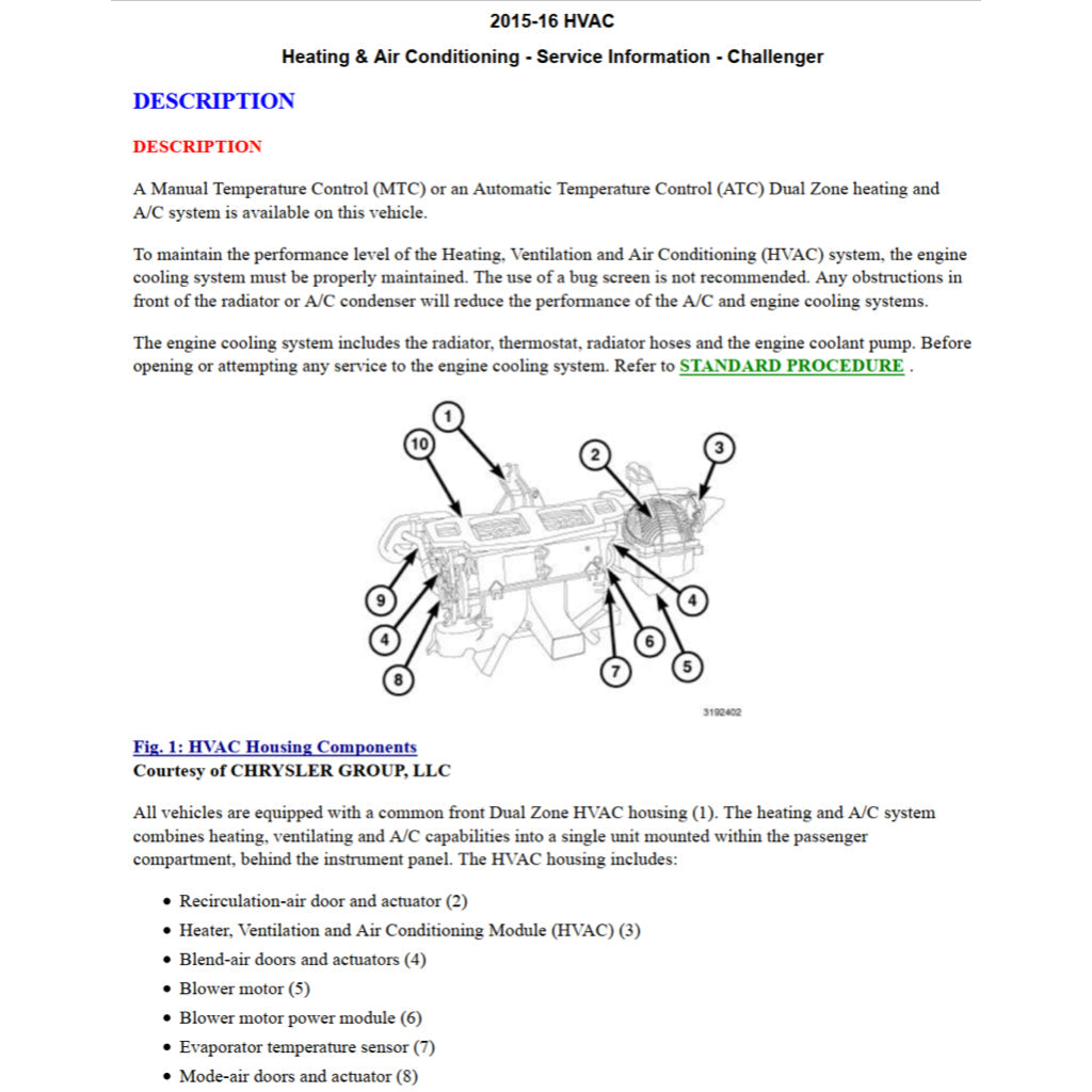 DODGE CHALLENGER III 2008-2020 Full Manual Set – Repair & Maintenance Manual