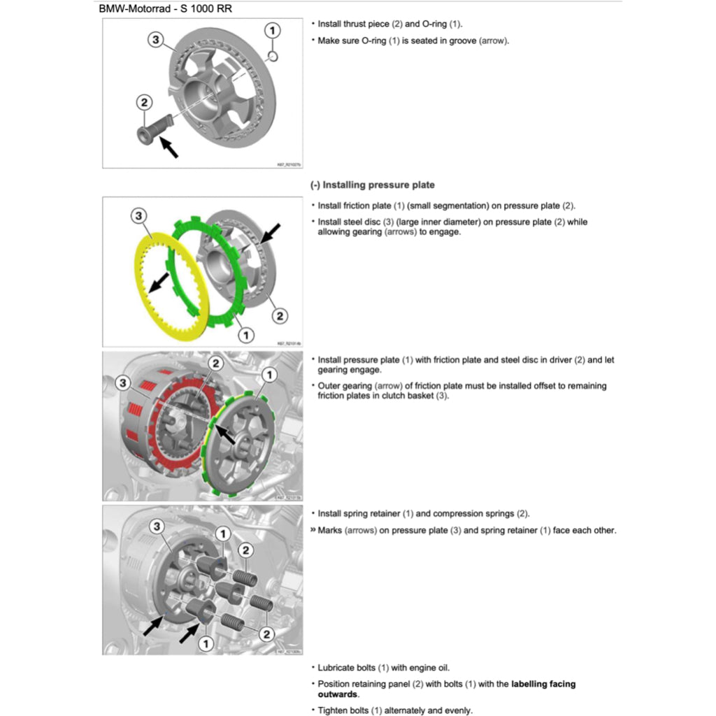 BMW S1000RR K67 2019-2022 Full Manual Set – Repair & Maintenance Manual and User Handbook