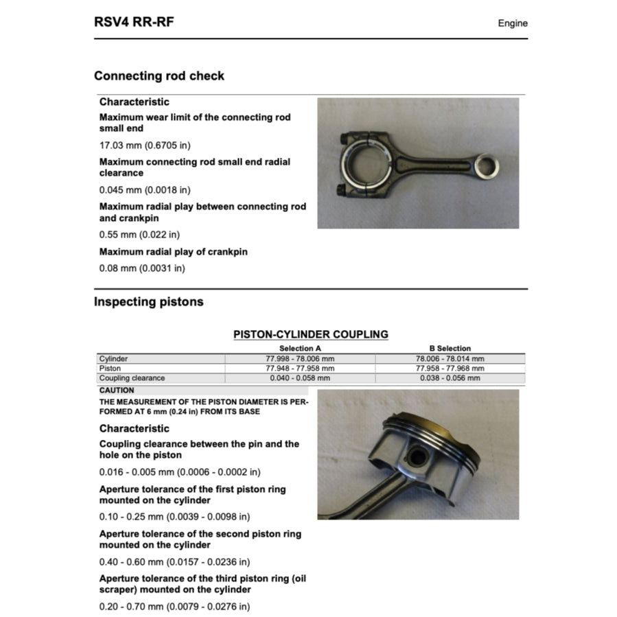 APRILIA RSV4 2009-2022 Full Manual Set – Repair & Maintenance Manual and Spare Parts Catalog and User Handbook