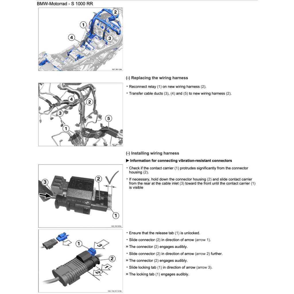 BMW S1000RR K67 2019-2022 Full Manual Set – Repair & Maintenance Manual and User Handbook