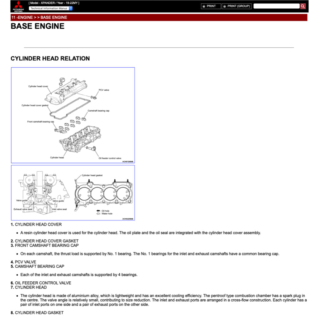 MITSUBISHI XPANDER NC 2019-2023 Full Manual Set – Repair & Maintenance Manual