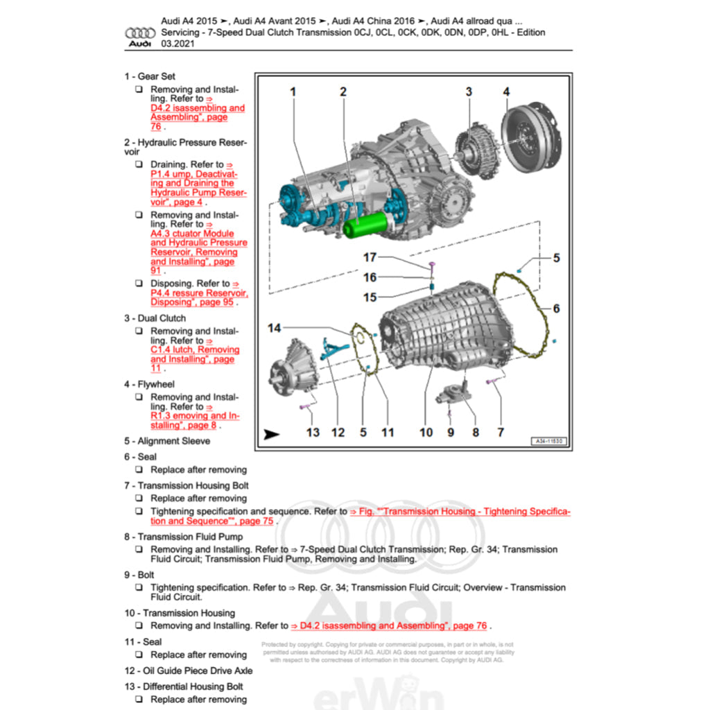 AUDI A7 4K8 2018+ Full Manual Set – Repair & Maintenance Manual