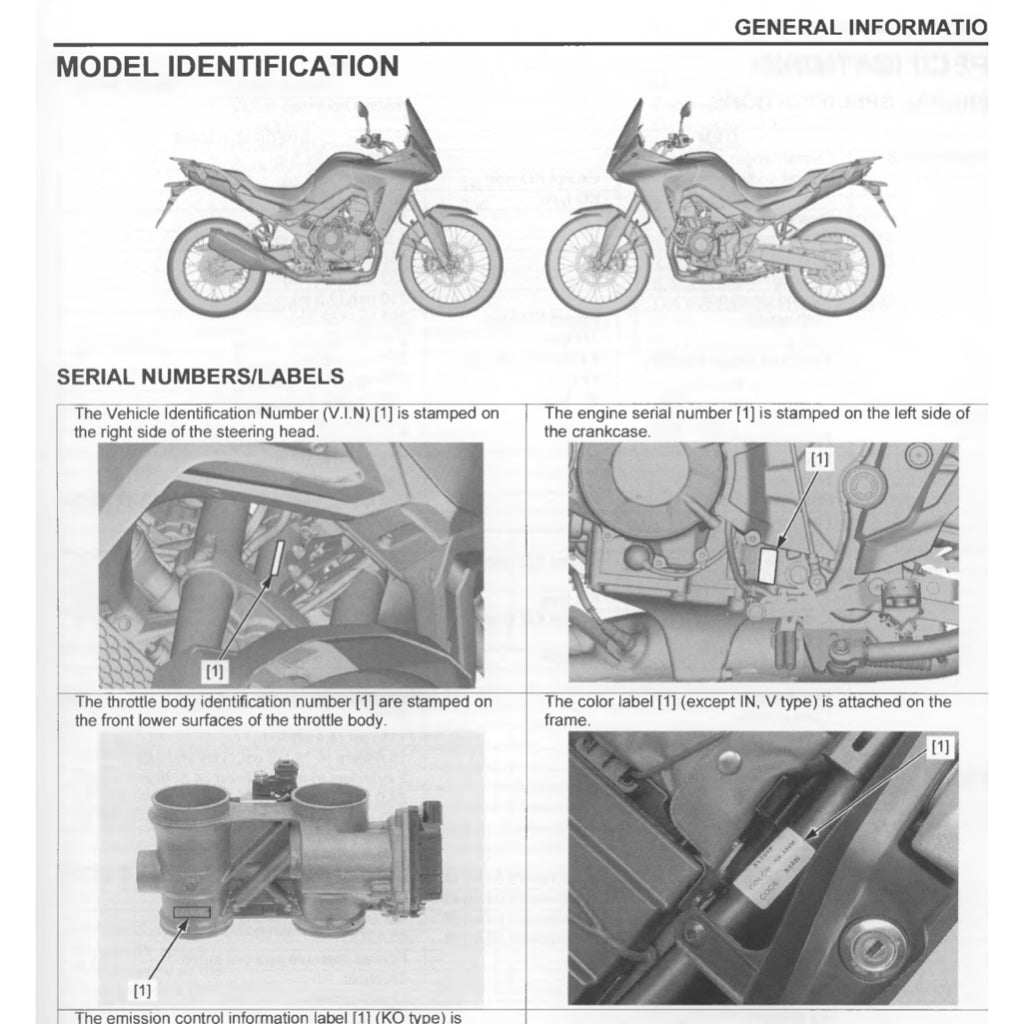 HONDA TRANSALP XL750 2023+ Full Manual Set – Repair & Maintenance Manual and Spare Parts Catalog and User Handbook