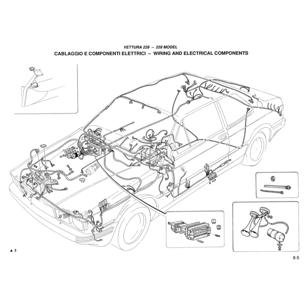 MASERATI BITURBO 222/228/420/422/425 1981-1994 Full Manual Set – Repair & Maintenance Manual and Spare Parts Catalog