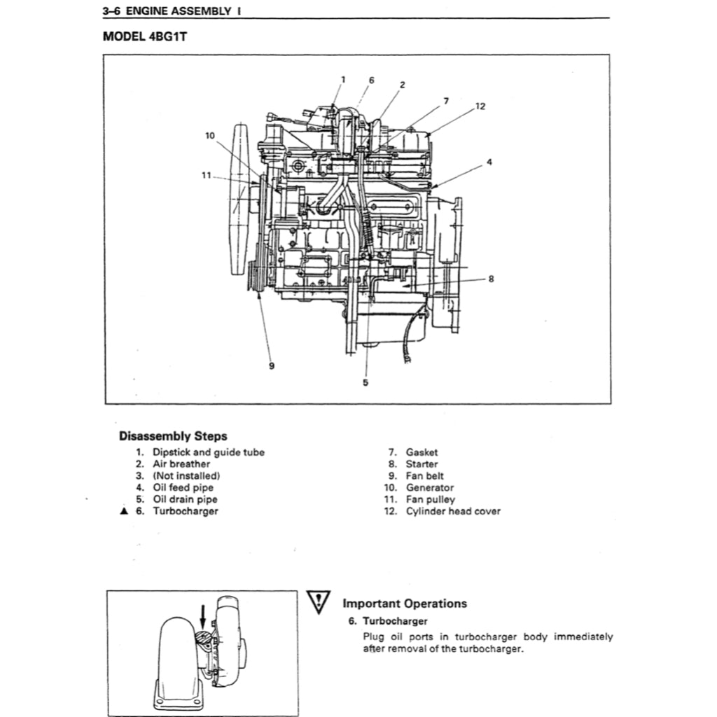 ISUZU ENGINE 4BG1/4BG1T/6BG1 Workshop Repair Manual