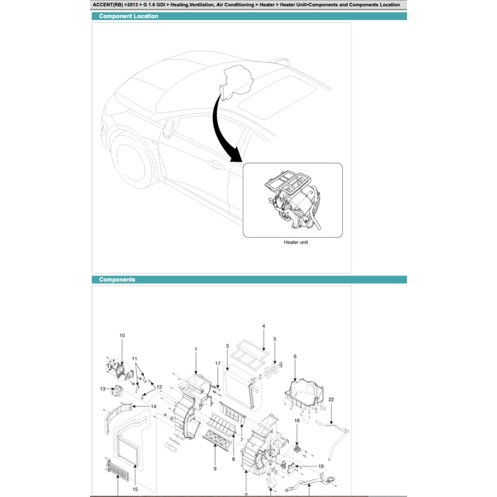 HYUNDAI ACCENT SOLARIS RB/RC 2011-2018 Full Manual Set – Repair & Maintenance Manual