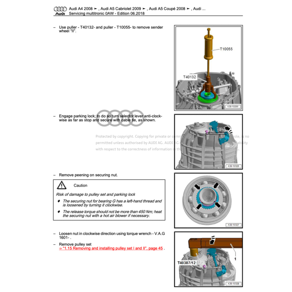 AUDI A7 4G8 2011-2018 Full Manual Set – Repair & Maintenance Manual
