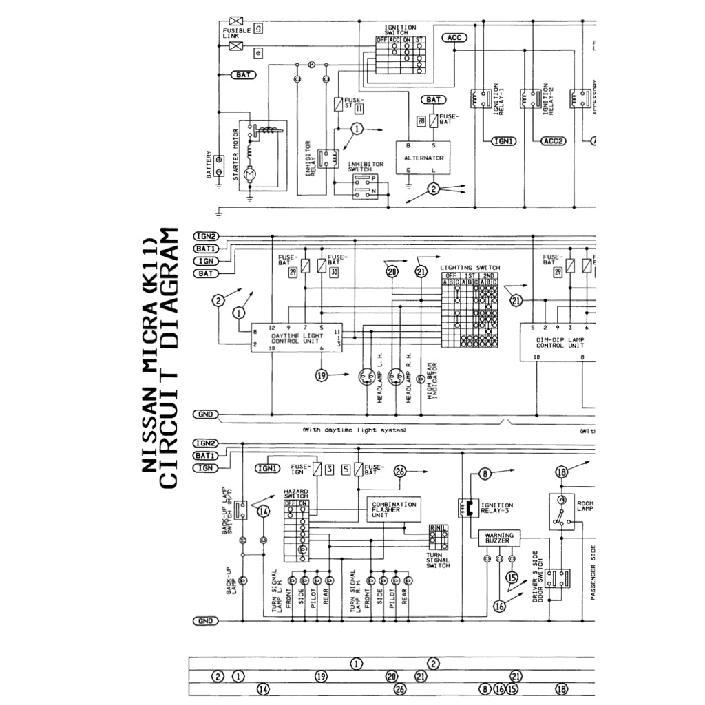 NISSAN MICRA K11 1992-2003 Full Manual Set – Repair & Maintenance Manual