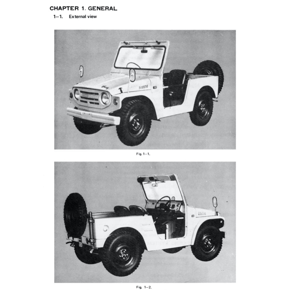 SUZUKI LJ10 JIMNY 1970-1981 Full Manual Set – Repair & Maintenance Manual and Spare Parts Catalog