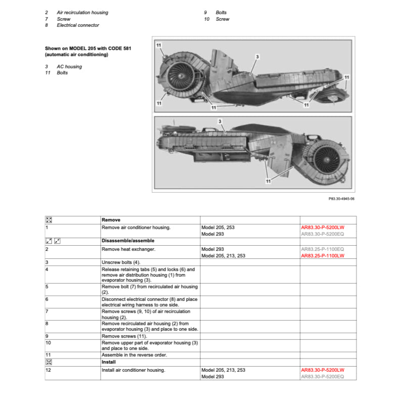 MERCEDES-BENZ W213 2017-2023 Full Manual Set – Repair & Maintenance Manual