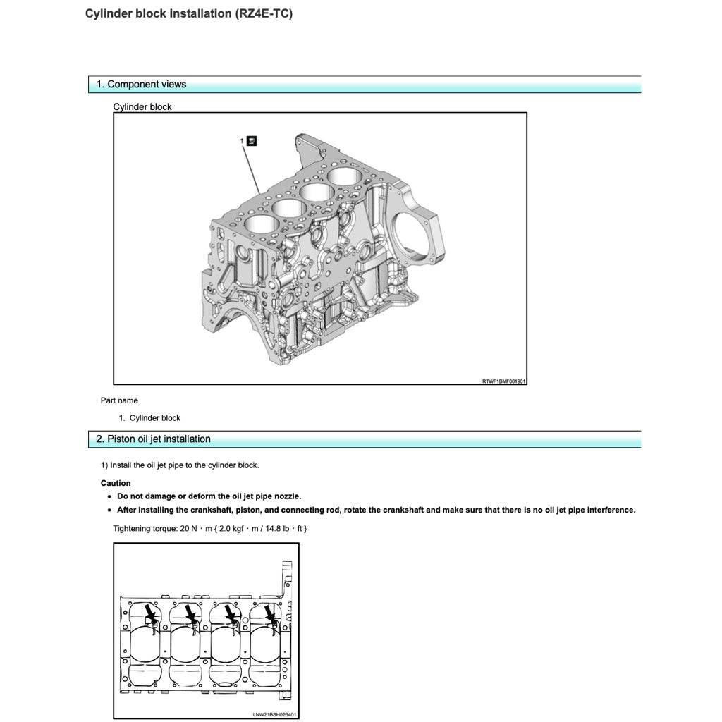 ISUZU ENGINE RZ4E-TC Workshop Repair Manual