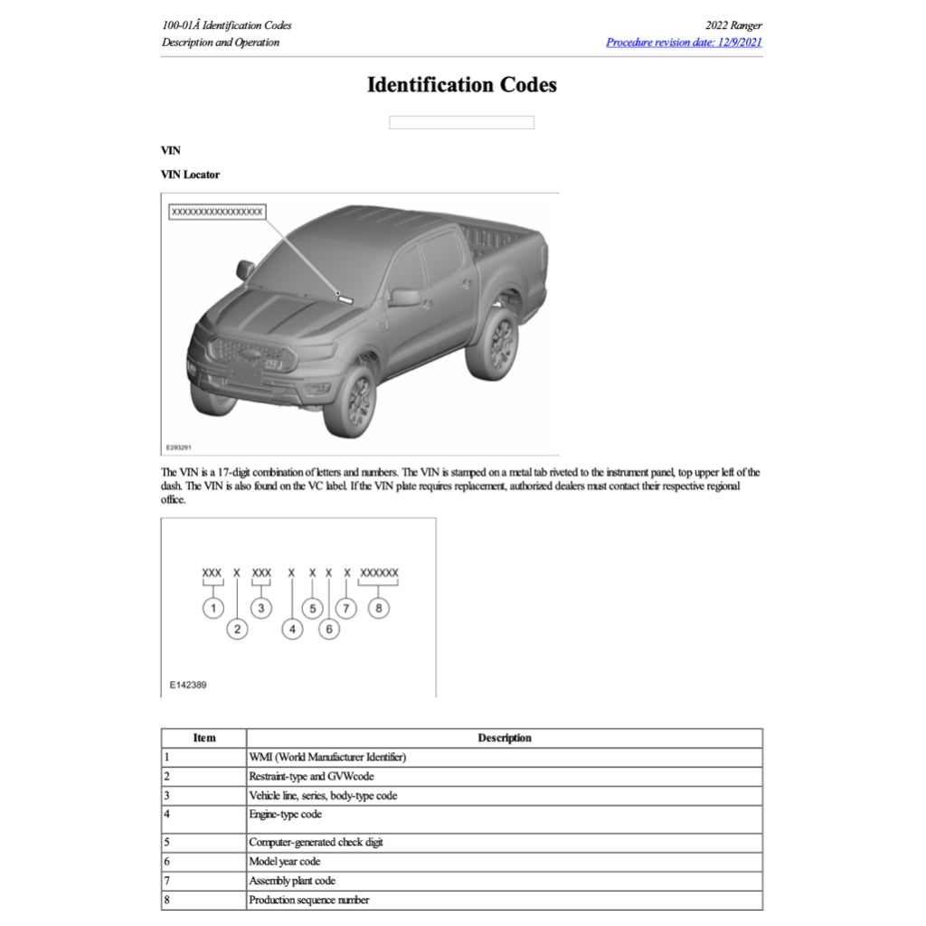 FORD RANGER T6.2 P703 2022+ Full Manual Set – Repair & Maintenance Manual