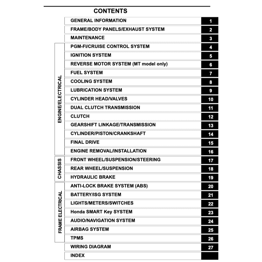 HONDA GOLD WING GL1800 2018+ Full Manual Set – Repair & Maintenance Manual and User Handbook
