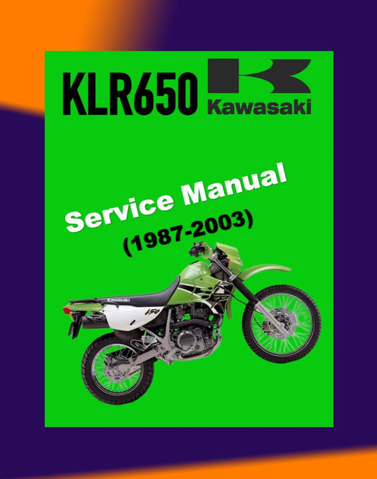 KAWASAKI KLR650 1987-2003 Full Manual Set – Repair & Maintenance Manual and User Handbook