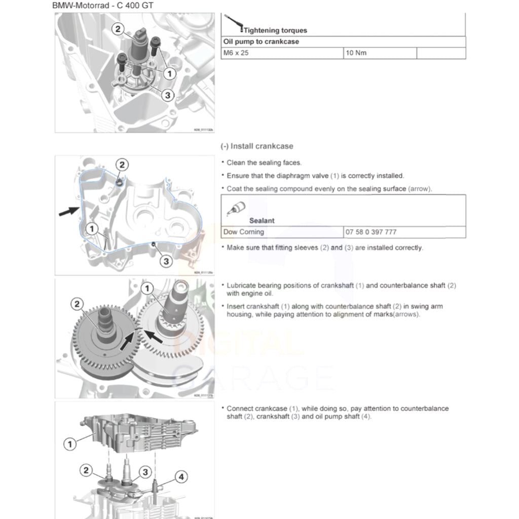 BMW C400 GT K08 2018+ Full Manual Set – Repair & Maintenance Manual and Spare Parts Catalog and RIDER'S MANUAL